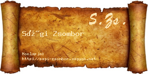 Sági Zsombor névjegykártya