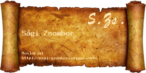 Sági Zsombor névjegykártya